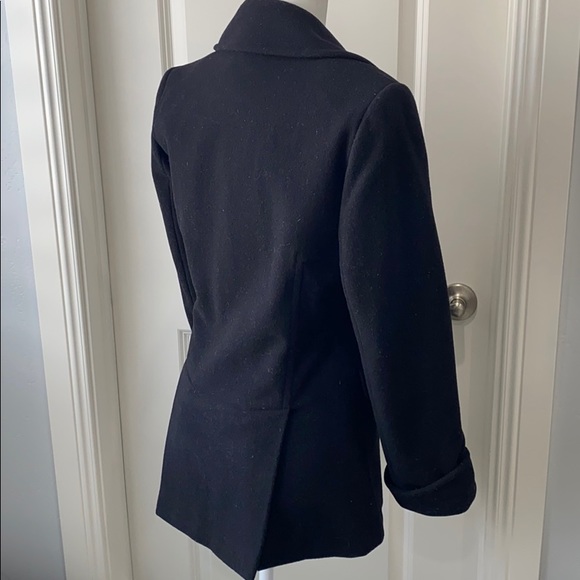 Moda international black wool pea coat - Picture 3 of 4